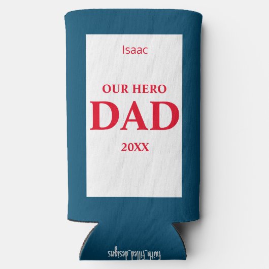 Onze Hero Dad Vaderdag - Rood, Wit & Blauw (Achterkant)