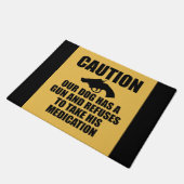 Onze hond heeft een Pistool Deurmat (Schuin)