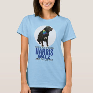 Onze Hond Ondersteunt Harris/Walz licht kleur t-sh T-shirt