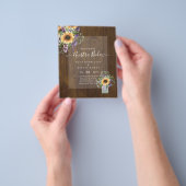 Onze Huwelijks Uitnodiging Spaanse Trouw ZONNEBLOE Flyer (Hand)