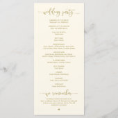 Onze huwelijksceremonie, Elegant Classy Gold Programma (Achterkant)