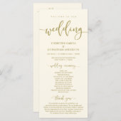 Onze huwelijksceremonie, Elegant Classy Gold Programma (Voorkant / Achterkant)