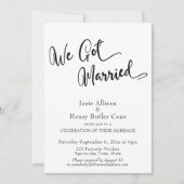 Onze Huwelijksfeest Receptie, Gouden Confetti Kaart (Voorkant)