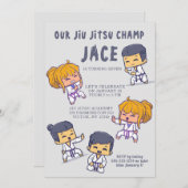 Onze Jiu Jitsu Champ Theme Verjaardag uitnodiging (Voorkant / Achterkant)