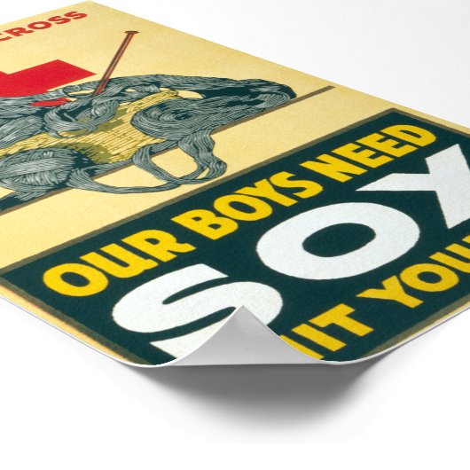 Onze jongens hebben sox nodig - breid je beetje aa poster (Hoek)