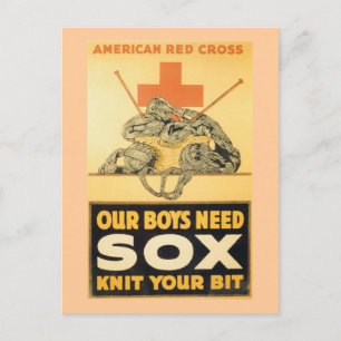 Onze jongens hebben Sox nodig Briefkaart