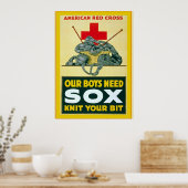 Onze jongens hebben sox ~  Tweede Wereldoorlog nod Poster (Keuken)
