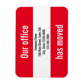 Onze Kantoor heeft de roodwitte bewegende aankondi Magneet (Verticaal)