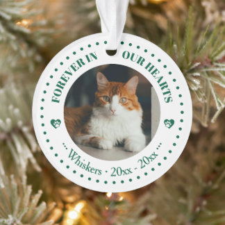 Onze katten altijd in ons hart foto- en naamherden ornament