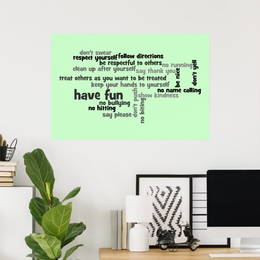 Onze kerkregels poster (Thuiskantoor)