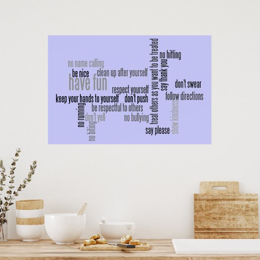 Onze kerkregels poster (Keuken)