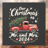 Onze Kerst als Mr en Mrs 2024 Matching Couples Raamsticker (Vel 2)