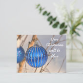 "ONZE KERST ZAL BLAUW ZIJN ZONDER JOU" BRIEFKAART (Staand voorkant)