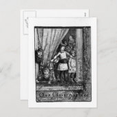 Onze kerstboom  Victoriaans winterscène Feestdagenkaart (Voorkant / Achterkant)