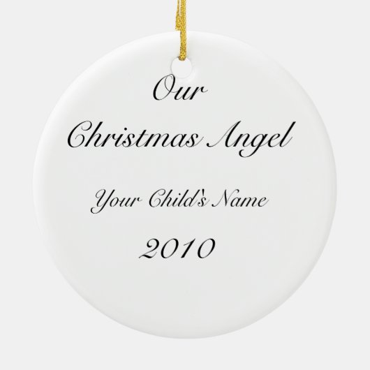 Onze kerstengel keramisch ornament (Achterkant)