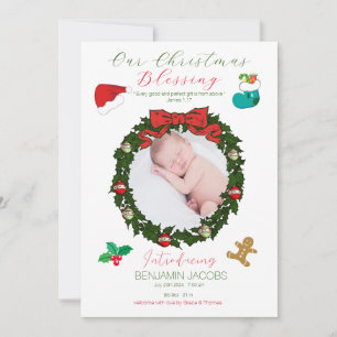Onze Kerstzegen Baby Aankondiging