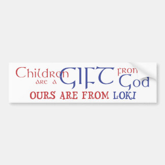 Onze kinderen komen uit Loki Bumpersticker