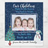 Onze kinderen kunnen de reden zijn dat je een drin wijn etiket (Enkel label)