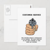 onze-klant-dienst-is-ongeëvenaard briefkaart (Voorkant / Achterkant)