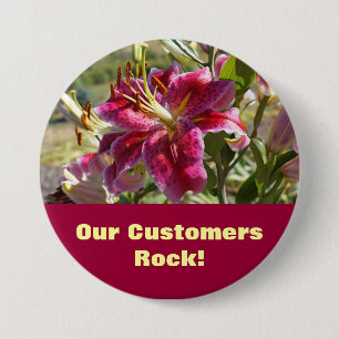 Onze klanten zijn te gek! knoppen Retail Business Ronde Button 7,6 Cm