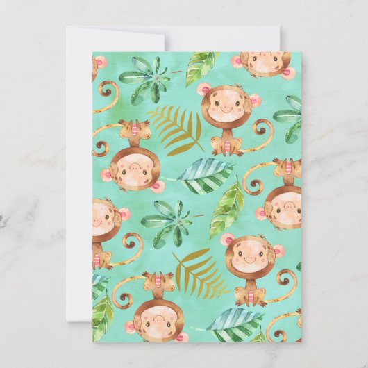 Onze kleine aap van afgelopen dag Dank je wel Kaart (Achterkant)