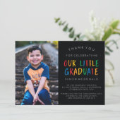 ONZE KLEINE AFSOLVENT | AFSTUDEERDANKKAART BEDANKKAART (Staand voorkant)