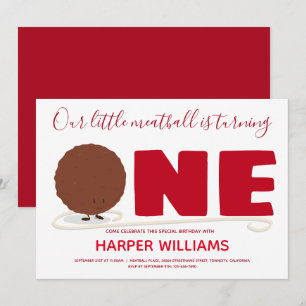 Onze kleine bal die een eerste verjaardag draait kaart