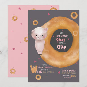 "ONZE KLEINE BIGGETJE"     “Love & Bagels” Kaart