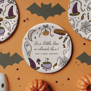 Onze kleine boe bijna te wijten Halloween Baby sho Papieren Bordje