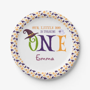 Onze kleine boe die er één draait, Halloween 1 St. Papieren Bordje