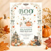 Onze Kleine Boo Halloween Eerste Verjaardagsuitnod