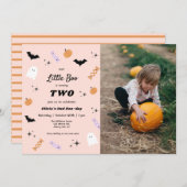 Onze Kleine Boo Halloween Verjaardagsuitnodiging Kaart (Voorkant / Achterkant)