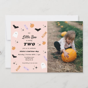 Onze Kleine Boo Halloween Verjaardagsuitnodiging Kaart