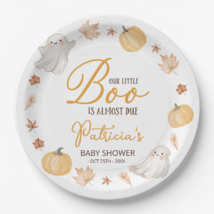 Onze Kleine Boo Herfst Baby Shower Papieren Bordje