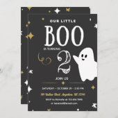Onze Kleine Boo Wordt Twee Uitnodiging (Voorkant / Achterkant)