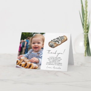 Onze Kleine Cannoli 1e Verjaardag Dank je Bedankkaart