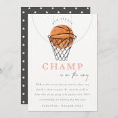 Onze kleine Champ Basketball aankondiging bevestig (Voorkant / Achterkant)