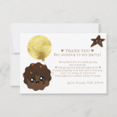 Onze Kleine Cookie wordt EEN Fotobirthday 1e verja Bedankkaart (Voorkant)