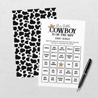 Onze Kleine Cowboy Western Rodeo Baby Shower Bingo