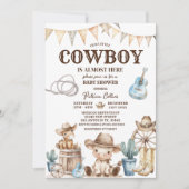 Onze kleine Cowboy Wild West Baby shower Kaart (Voorkant)