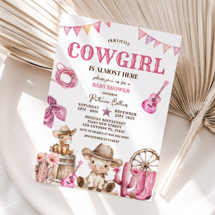 Onze kleine Cowgirl Wild West Baby shower Kaart