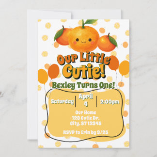 Onze Kleine Cutie clementine verjaardag Kaart