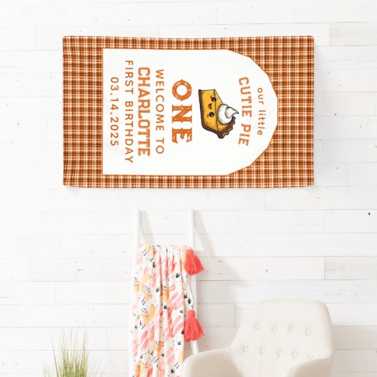 Onze Kleine Cutie Pi Dag 1e verjaardag Spandoek (Insitu)