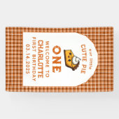 Onze Kleine Cutie Pi Dag 1e verjaardag Spandoek (Horizontaal)