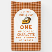 Onze Kleine Cutie Pi Dag 1e verjaardag Spandoek (Verticaal)