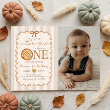 Onze Kleine Cutie Pie Herfst 1e Verjaardagsfoto