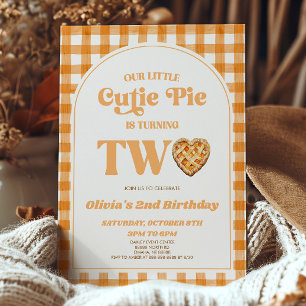 Onze Kleine Cutie Pie Retro 2e Verjaardagsfeest Kaart