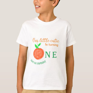 Onze kleine cutie sinaasappel een verjaardag citru t-shirt