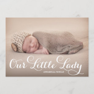 Onze kleine dame   Aankondiging van geboorte