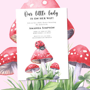 Onze Kleine Dame Is Op Weg Baby Shower Kaart